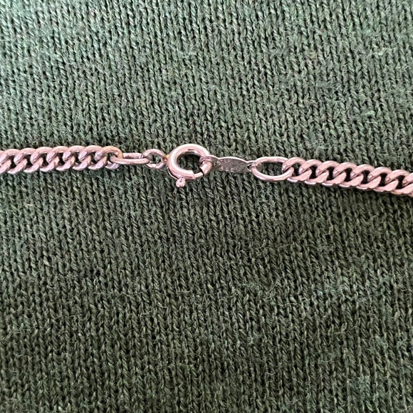 Agem I Sterling Silver Curb Neck Chain 24" - Picture 3 of 16